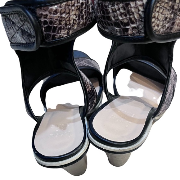 Beau & Ashe Tana Brown and Cream Reptile Semi Bootie Sandals Sz 9 - Picture 8 of 10